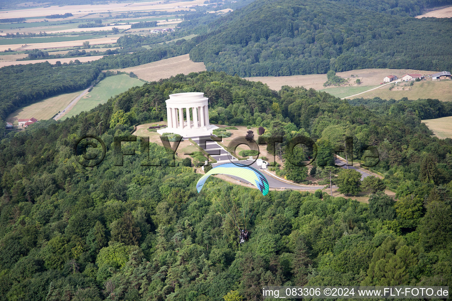 Mémorial de guerre américain à Montsec dans le département Meuse, France hors des airs