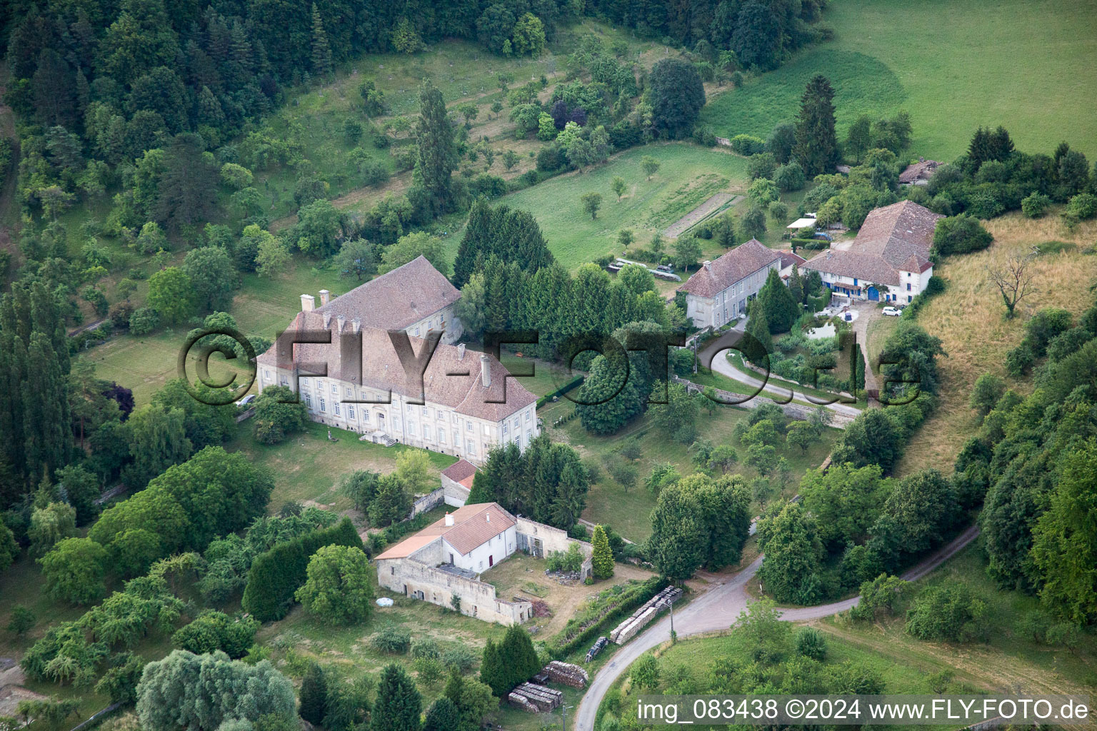 Vue oblique de Geville dans le département Meuse, France