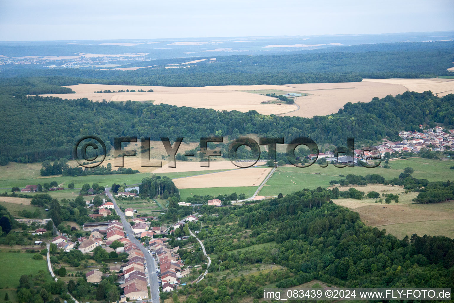 Geville dans le département Meuse, France d'en haut