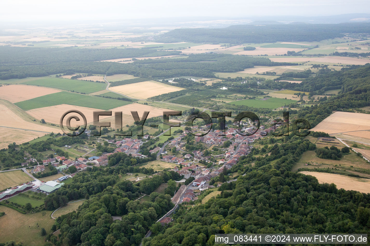 Vue aérienne de Boucq dans le département Meurthe et Moselle, France