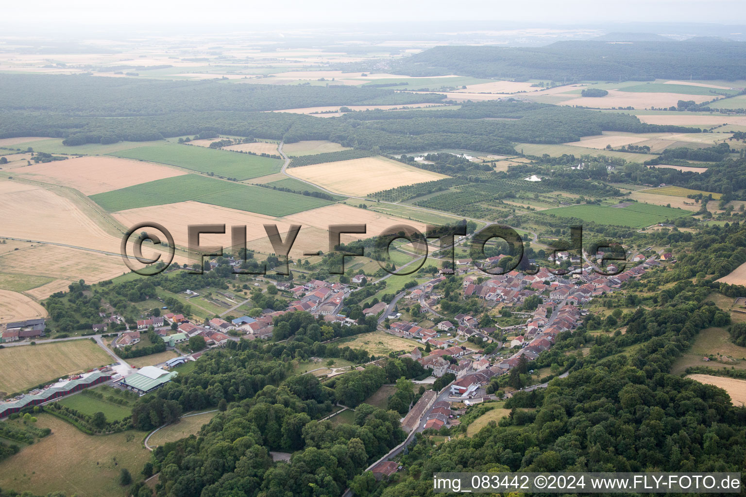 Vue aérienne de Boucq dans le département Meurthe et Moselle, France