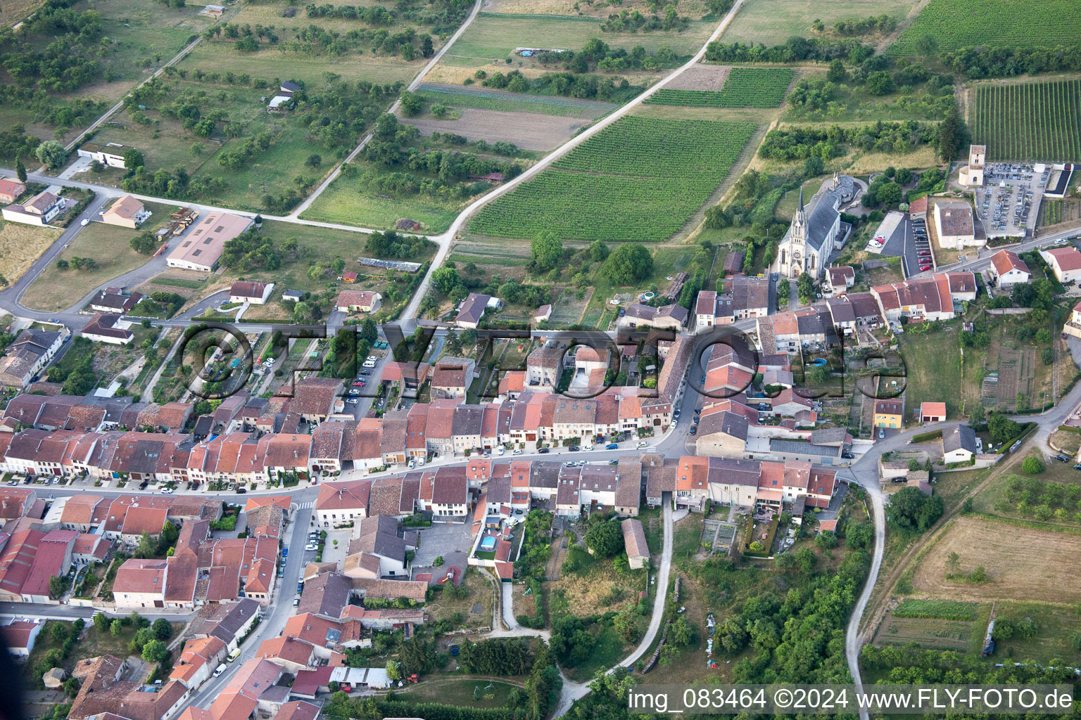 Vue aérienne de Bruley dans le département Meurthe et Moselle, France