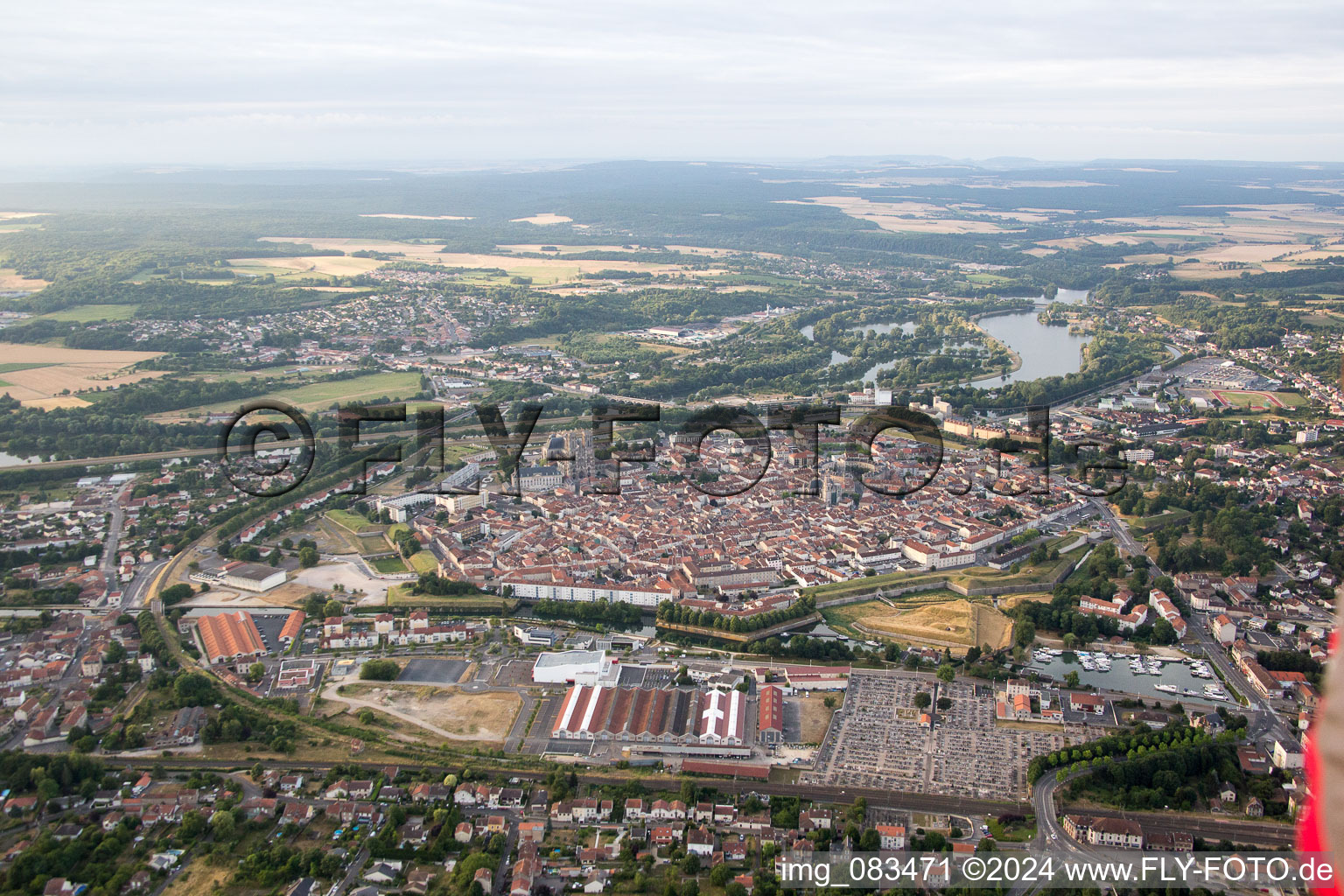 Vue aérienne de Toul dans le département Meurthe et Moselle, France