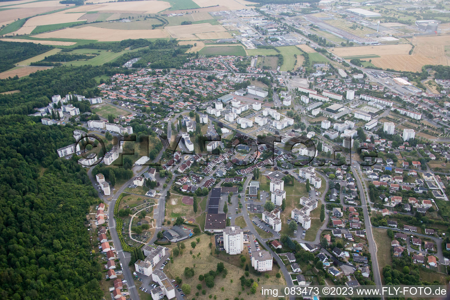 Photographie aérienne de Toul dans le département Meurthe et Moselle, France