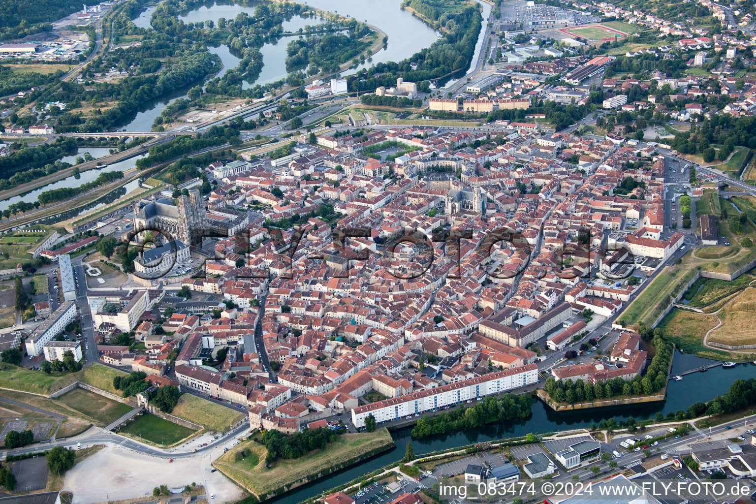 Vue oblique de Toul dans le département Meurthe et Moselle, France