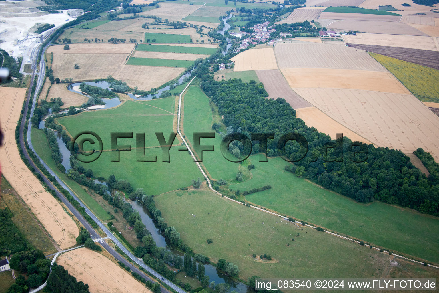 Pagny-sur-Meuse dans le département Meuse, France vue d'en haut