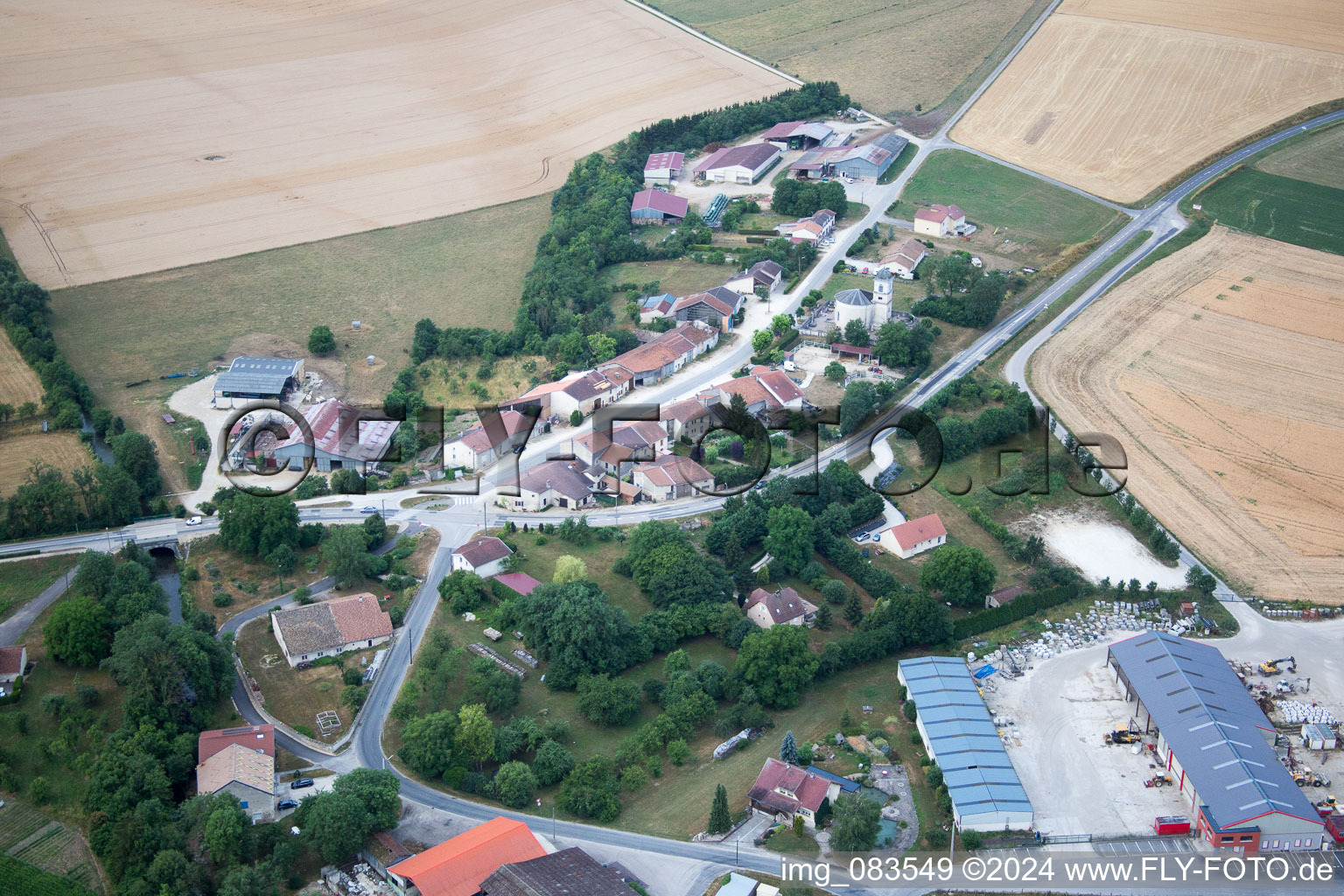 Vue aérienne de Rigny-Saint-Martin dans le département Meuse, France