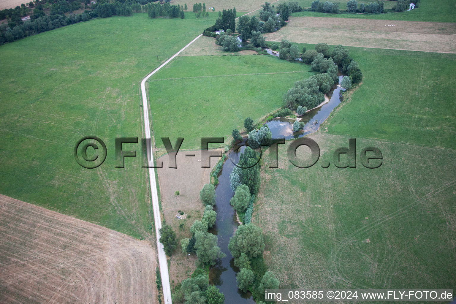 Vue oblique de Maxey-sur-Vaise dans le département Meuse, France