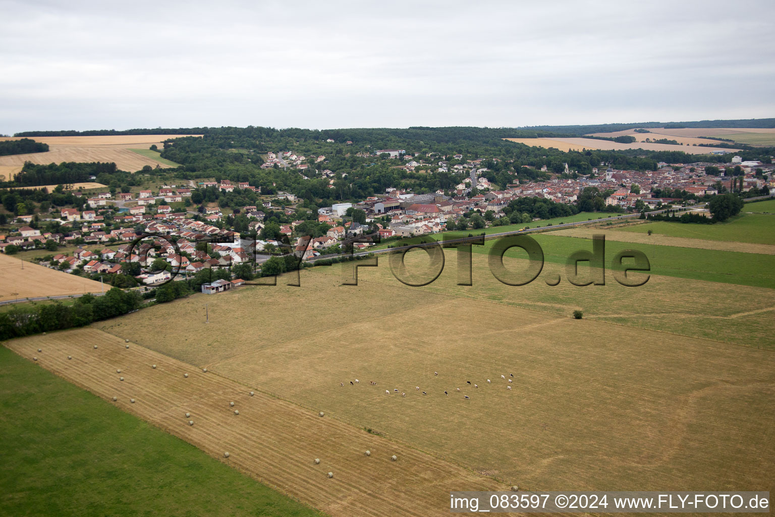 Photographie aérienne de Vaucouleurs dans le département Meuse, France