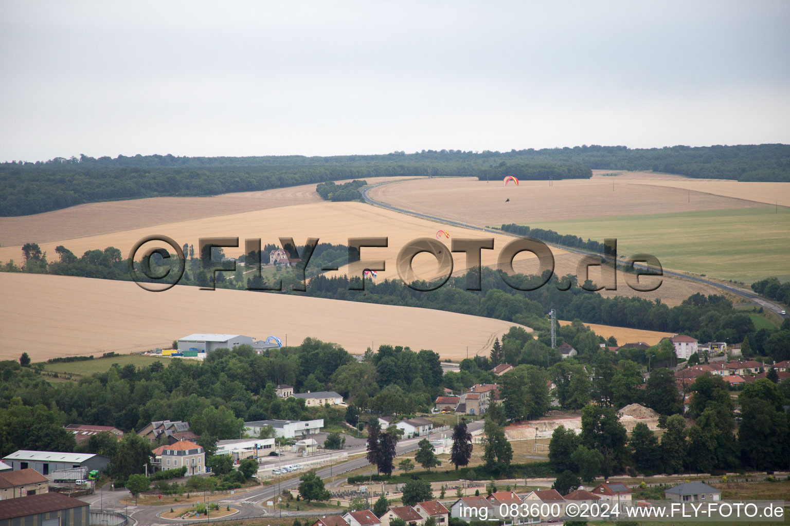 Vaucouleurs dans le département Meuse, France hors des airs