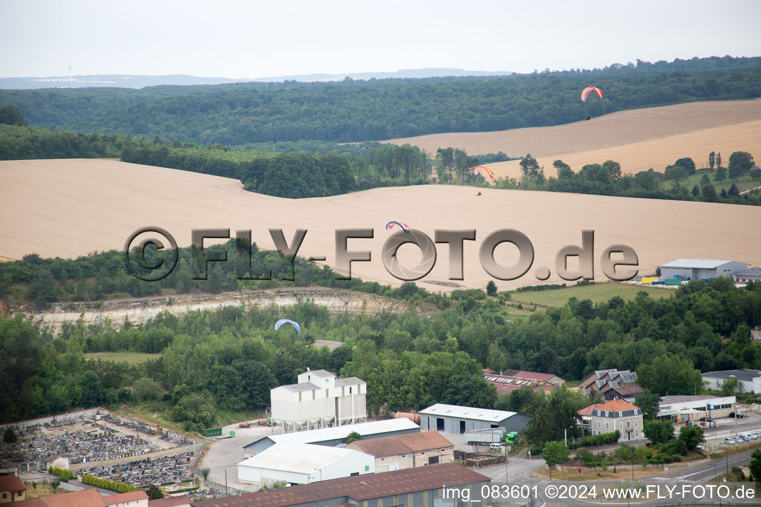 Vaucouleurs dans le département Meuse, France vue d'en haut