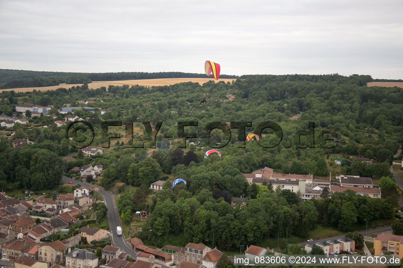 Image drone de Vaucouleurs dans le département Meuse, France