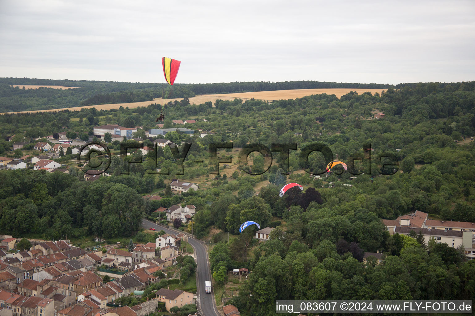 Vaucouleurs dans le département Meuse, France du point de vue du drone