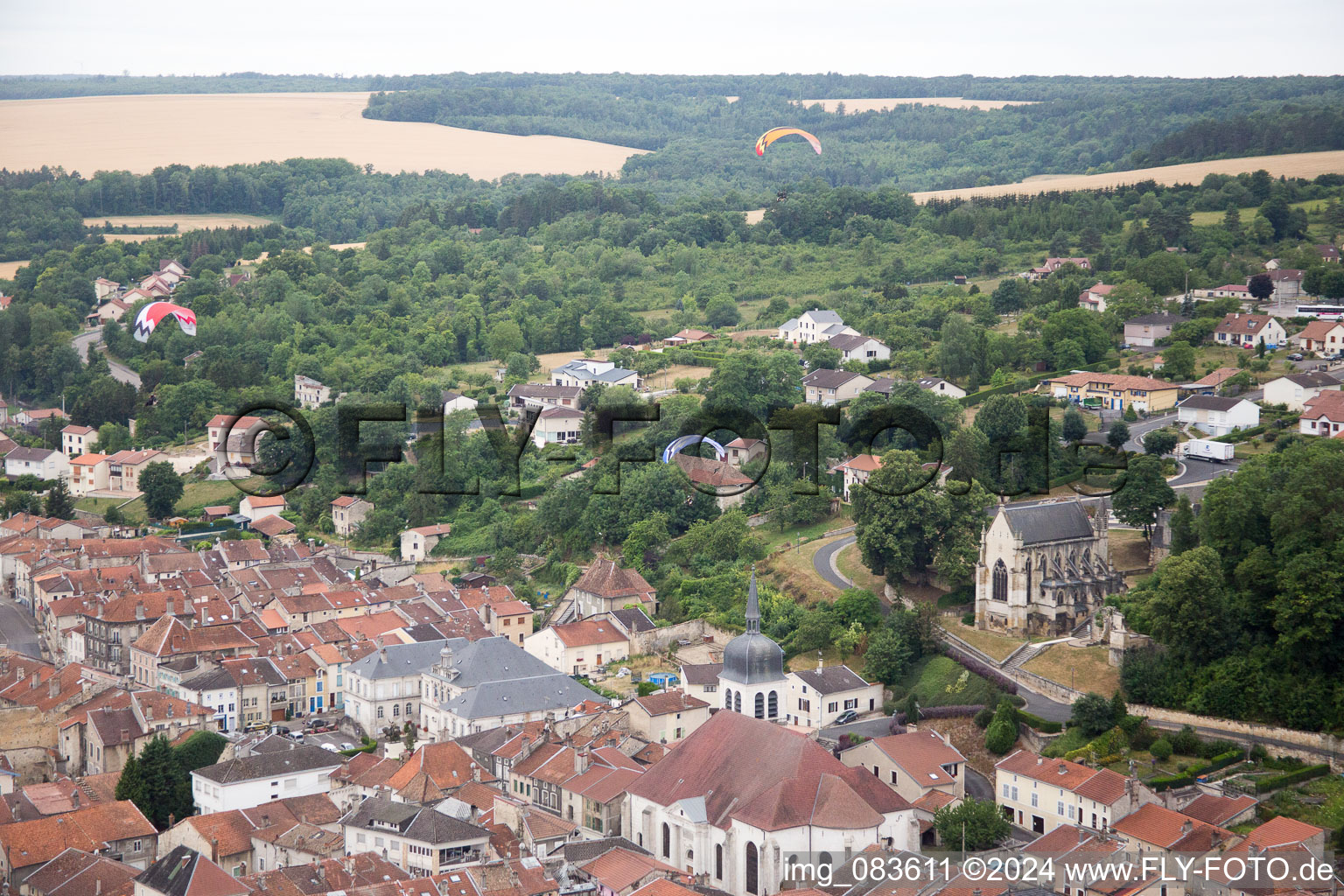 Photographie aérienne de Vaucouleurs dans le département Meuse, France