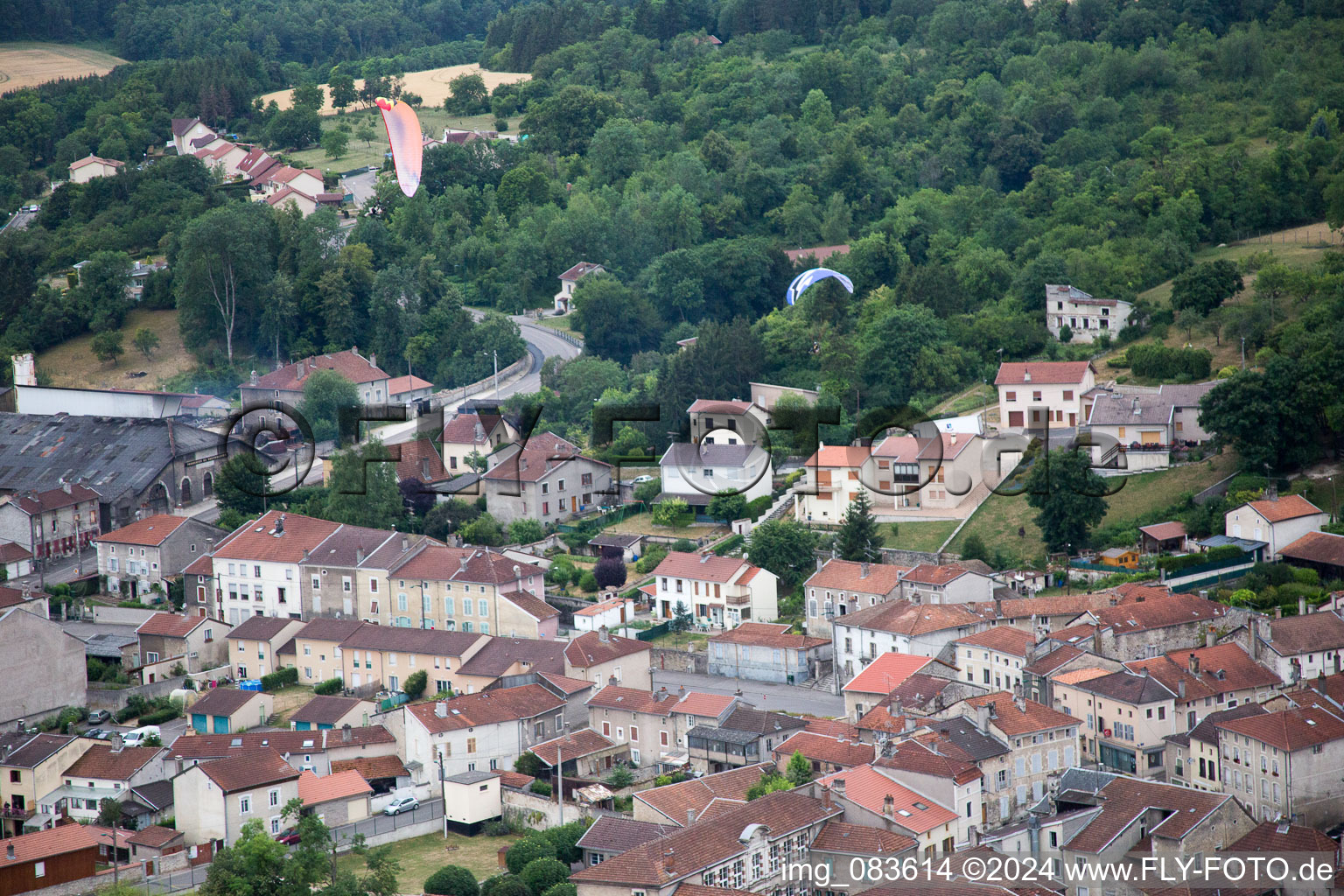 Vaucouleurs dans le département Meuse, France hors des airs