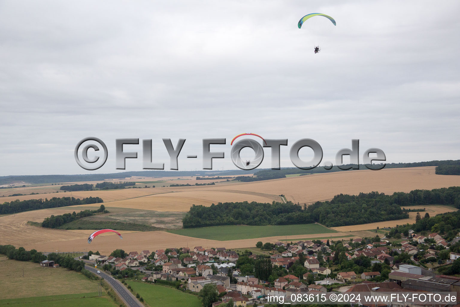 Vaucouleurs dans le département Meuse, France vue d'en haut