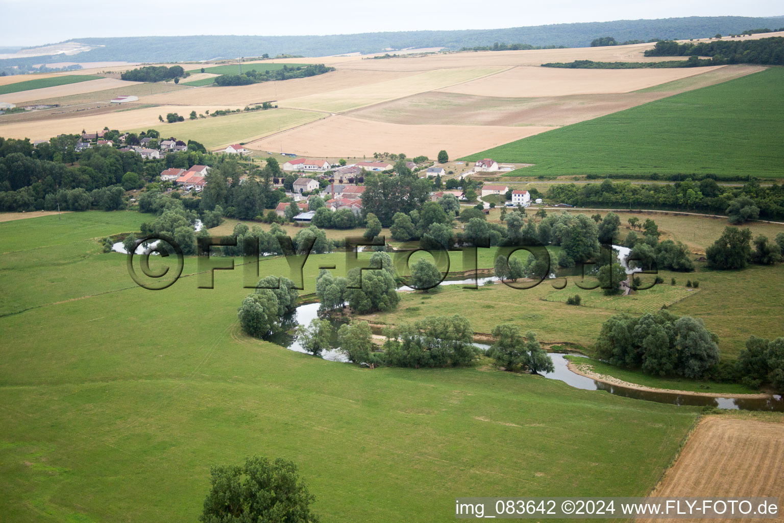 Enregistrement par drone de Vaucouleurs dans le département Meuse, France