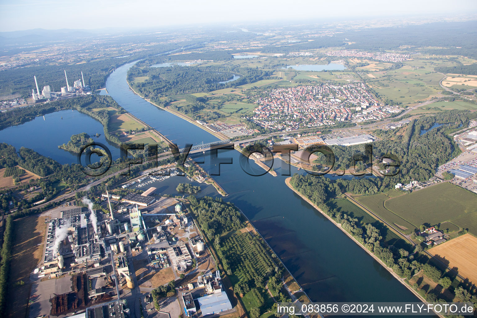 Quartier Knielingen in Karlsruhe dans le département Bade-Wurtemberg, Allemagne hors des airs