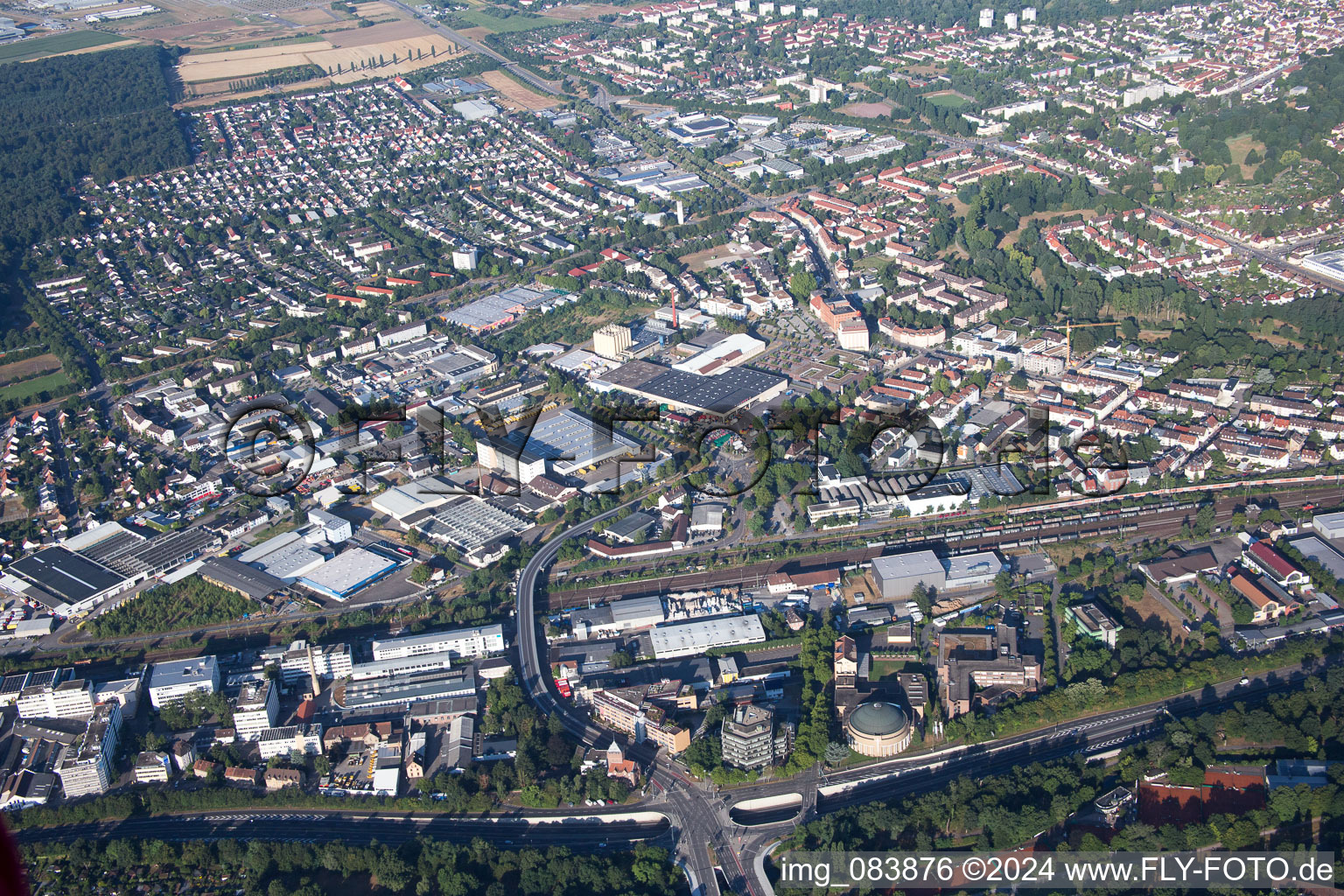 Vue aérienne de Quartier Grünwinkel in Karlsruhe dans le département Bade-Wurtemberg, Allemagne