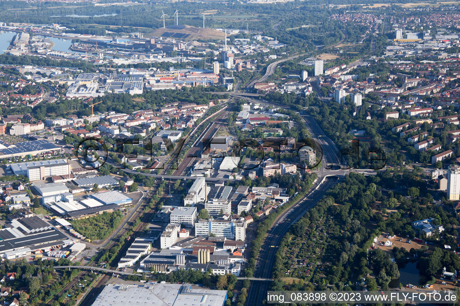 Vue aérienne de Quartier Grünwinkel in Karlsruhe dans le département Bade-Wurtemberg, Allemagne