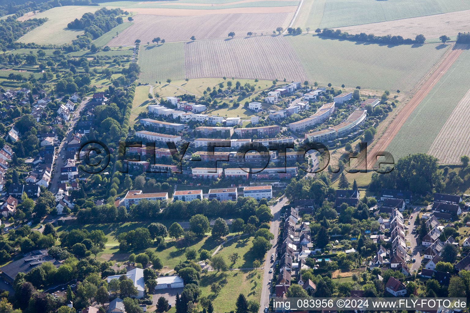 Photographie aérienne de Quartier Hohenwettersbach in Karlsruhe dans le département Bade-Wurtemberg, Allemagne