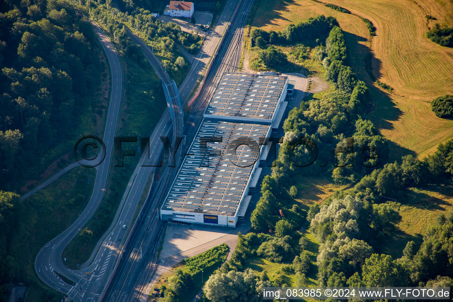 Vue aérienne de Camp Dachser à le quartier Busenbach in Waldbronn dans le département Bade-Wurtemberg, Allemagne