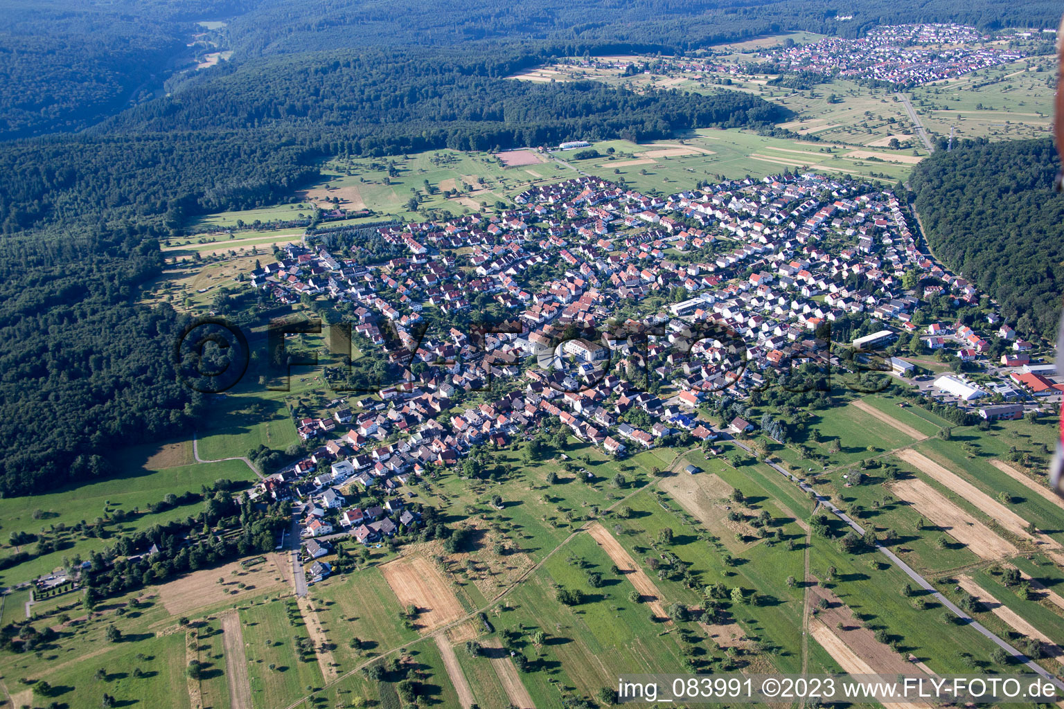 Vue aérienne de Quartier Spessart in Ettlingen dans le département Bade-Wurtemberg, Allemagne