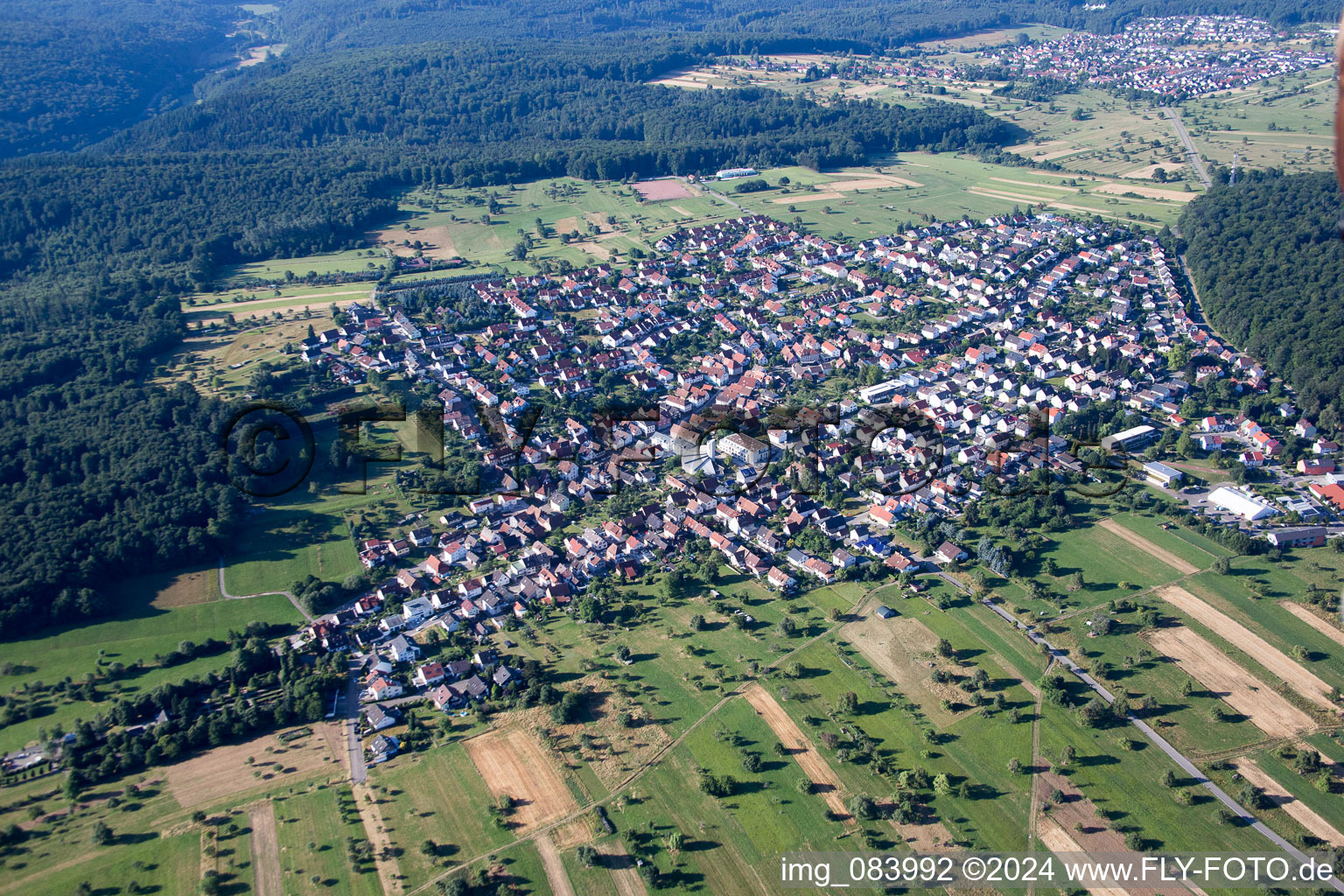 Vue aérienne de Quartier Spessart in Ettlingen dans le département Bade-Wurtemberg, Allemagne