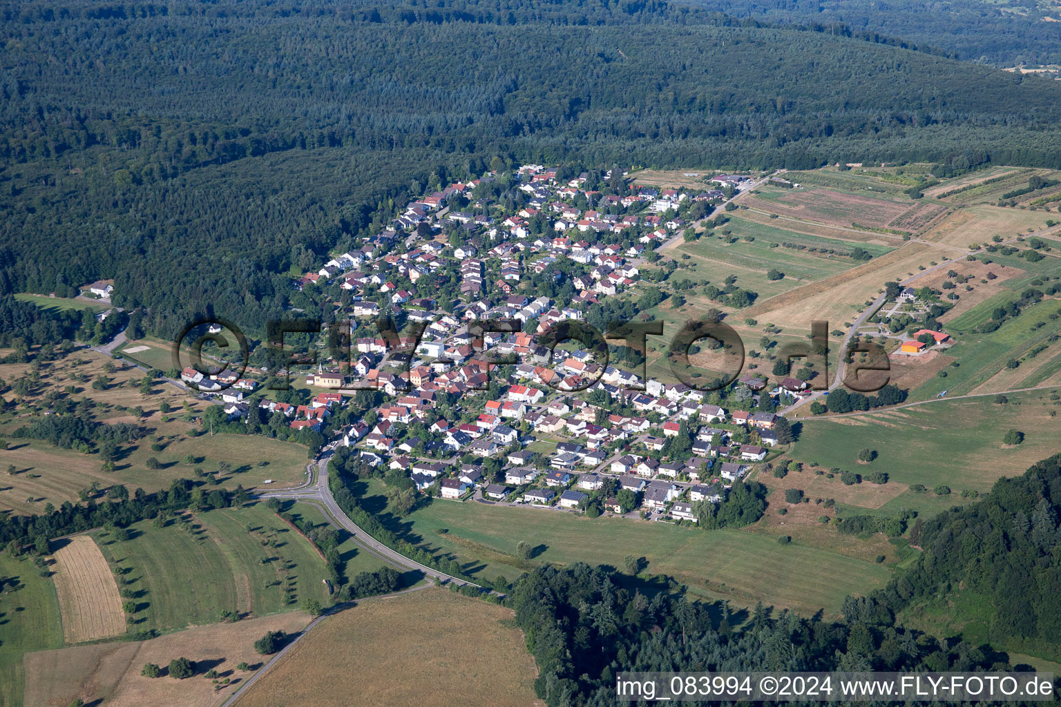 Vue aérienne de Quartier Schluttenbach in Ettlingen dans le département Bade-Wurtemberg, Allemagne