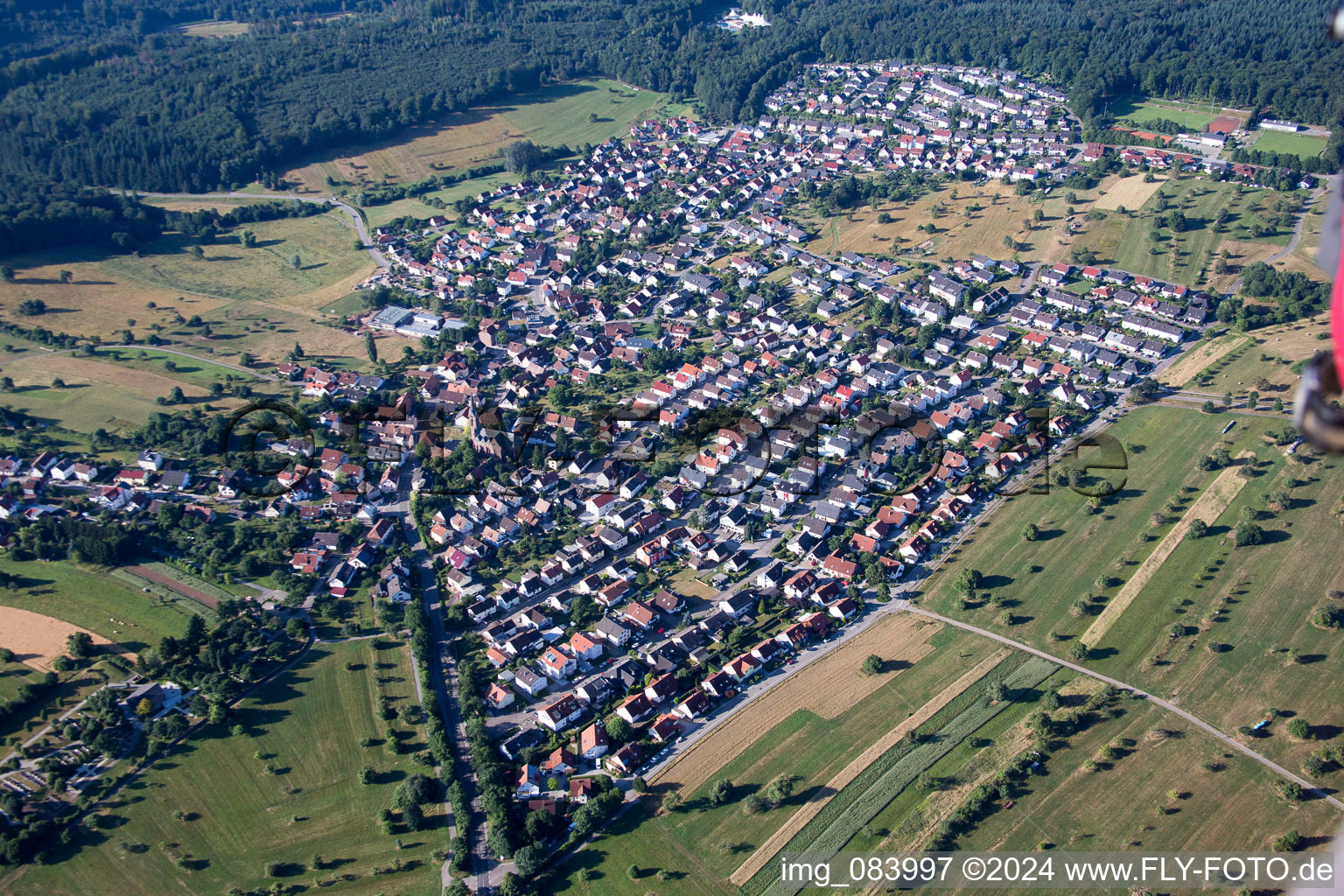 Quartier Schöllbronn in Ettlingen dans le département Bade-Wurtemberg, Allemagne hors des airs