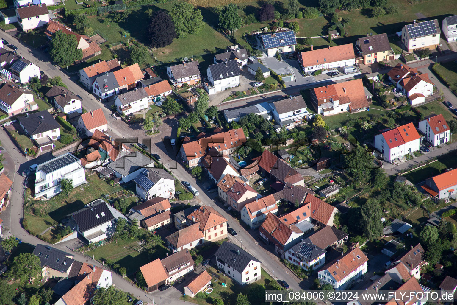 Quartier Schöllbronn in Ettlingen dans le département Bade-Wurtemberg, Allemagne depuis l'avion