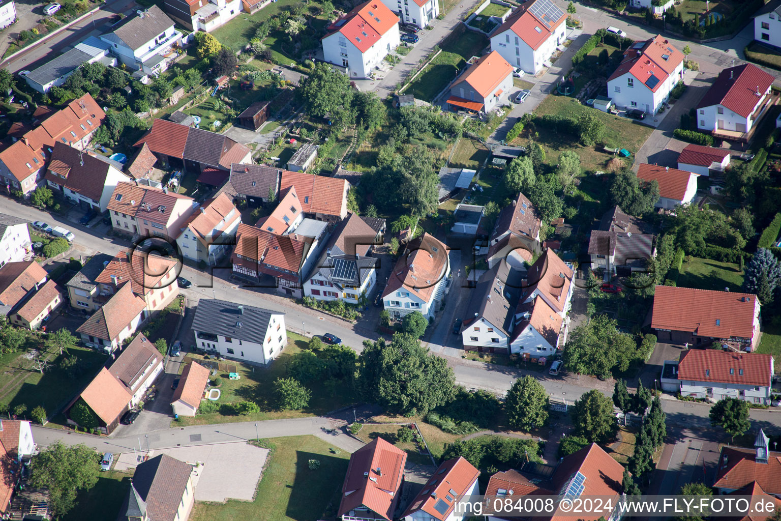 Quartier Schöllbronn in Ettlingen dans le département Bade-Wurtemberg, Allemagne vue du ciel