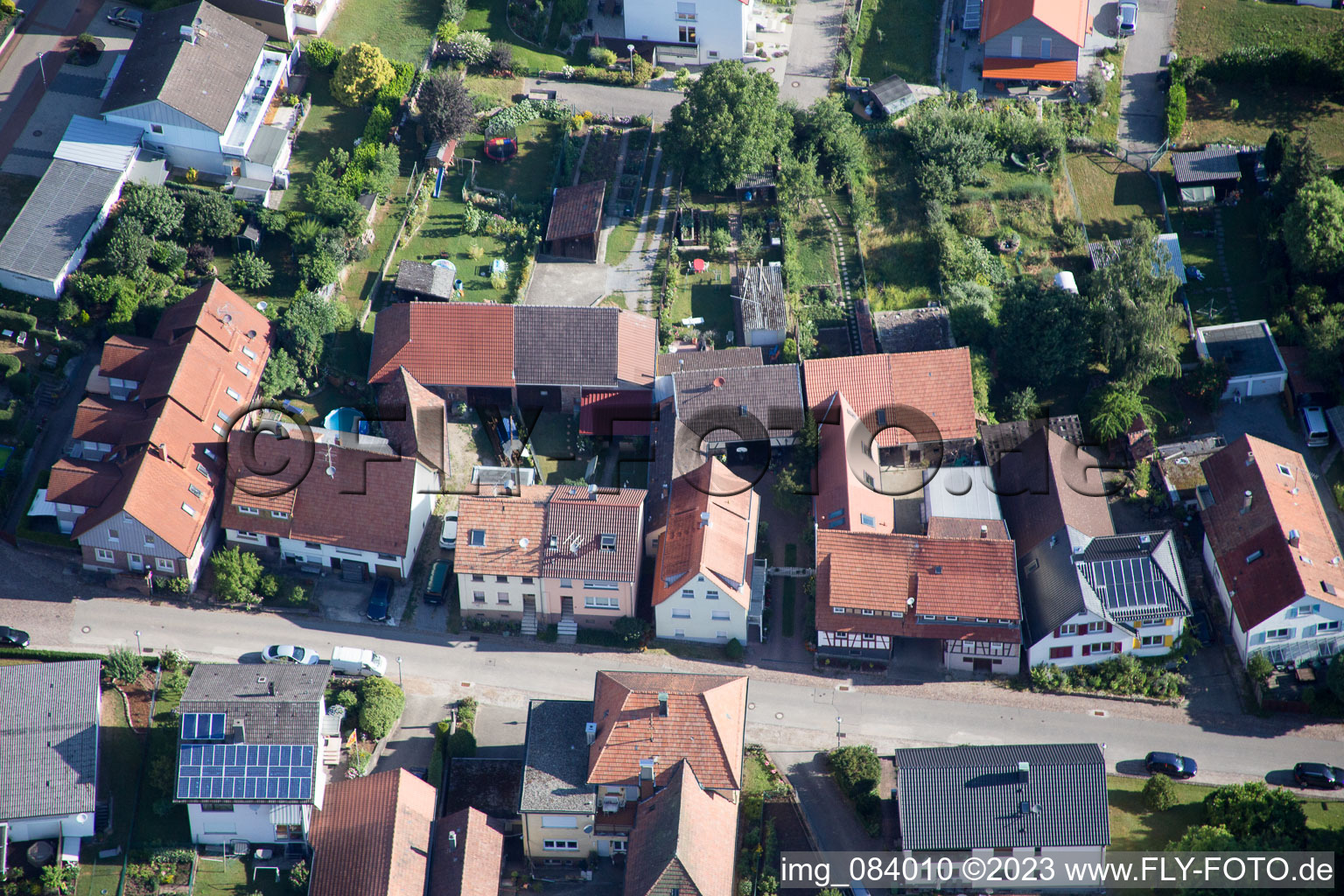 Quartier Schluttenbach in Ettlingen dans le département Bade-Wurtemberg, Allemagne hors des airs