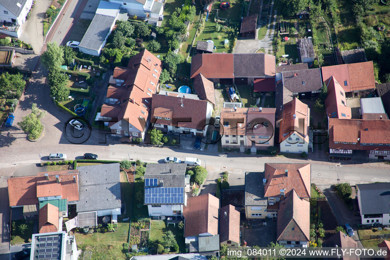 Quartier Schluttenbach in Ettlingen dans le département Bade-Wurtemberg, Allemagne vue d'en haut