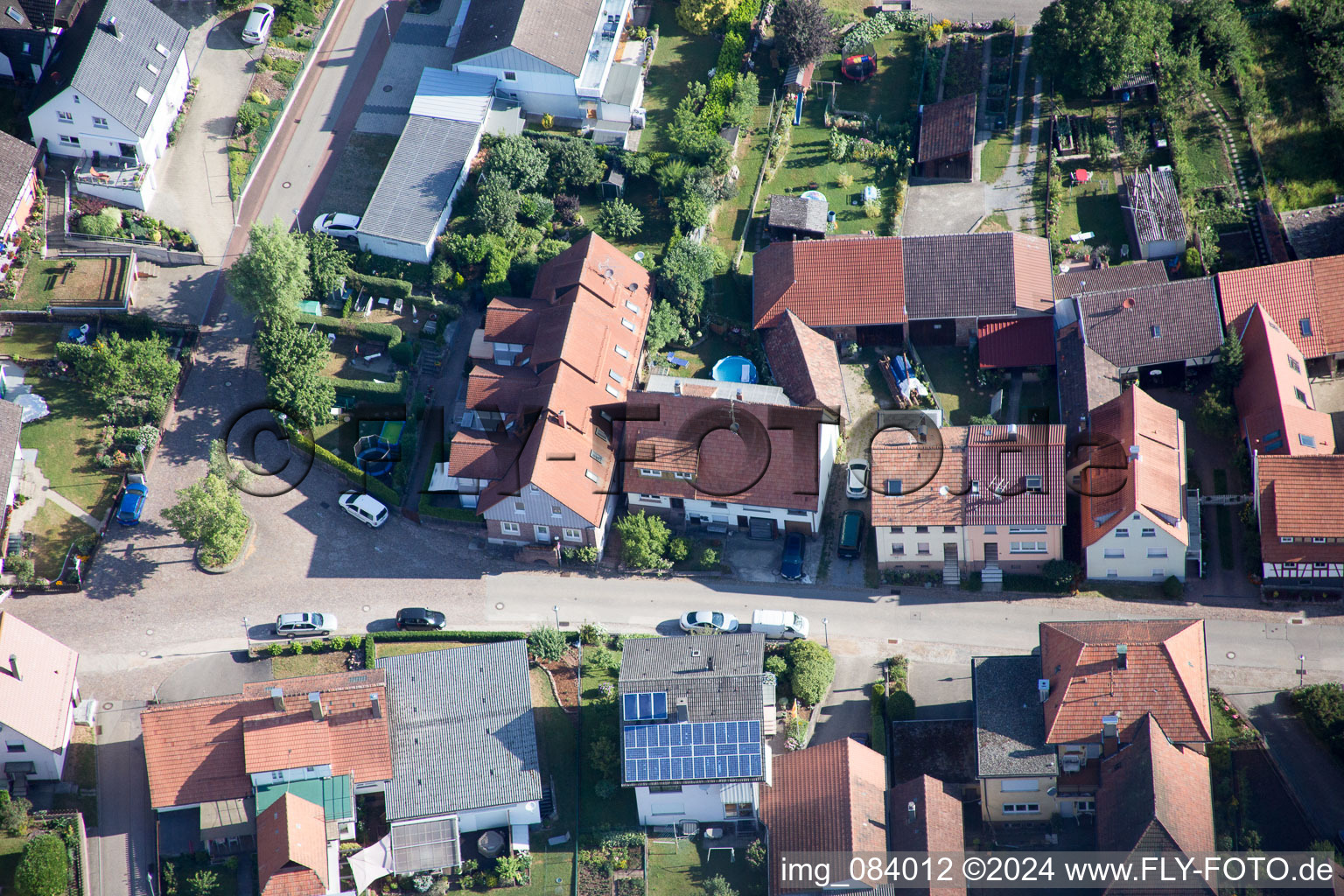 Quartier Schluttenbach in Ettlingen dans le département Bade-Wurtemberg, Allemagne depuis l'avion