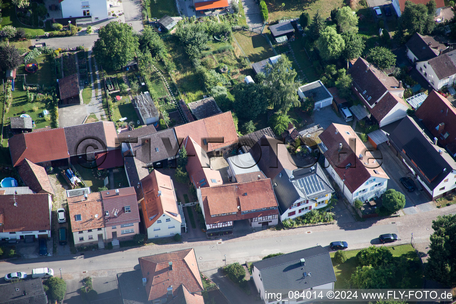 Quartier Schluttenbach in Ettlingen dans le département Bade-Wurtemberg, Allemagne vue du ciel