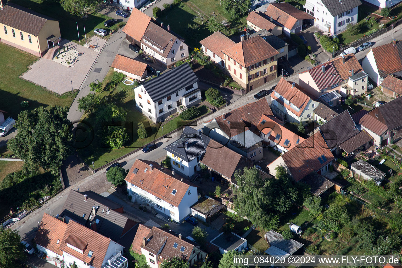 Vue aérienne de Quartier Schluttenbach in Ettlingen dans le département Bade-Wurtemberg, Allemagne