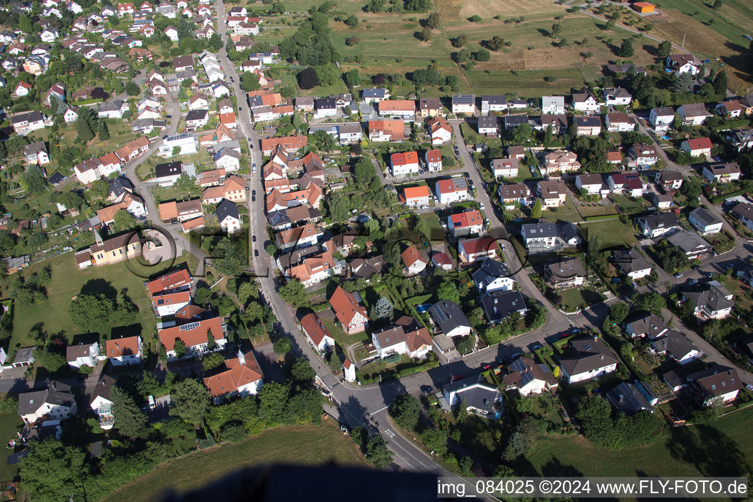 Quartier Schluttenbach in Ettlingen dans le département Bade-Wurtemberg, Allemagne hors des airs