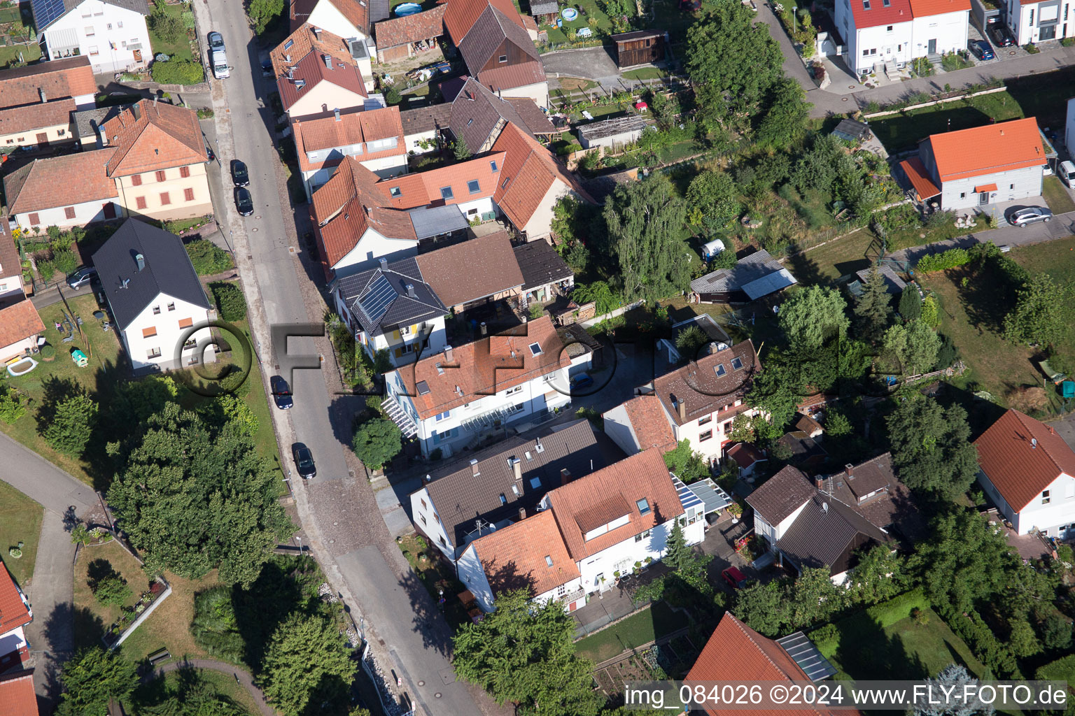 Quartier Schluttenbach in Ettlingen dans le département Bade-Wurtemberg, Allemagne vue d'en haut