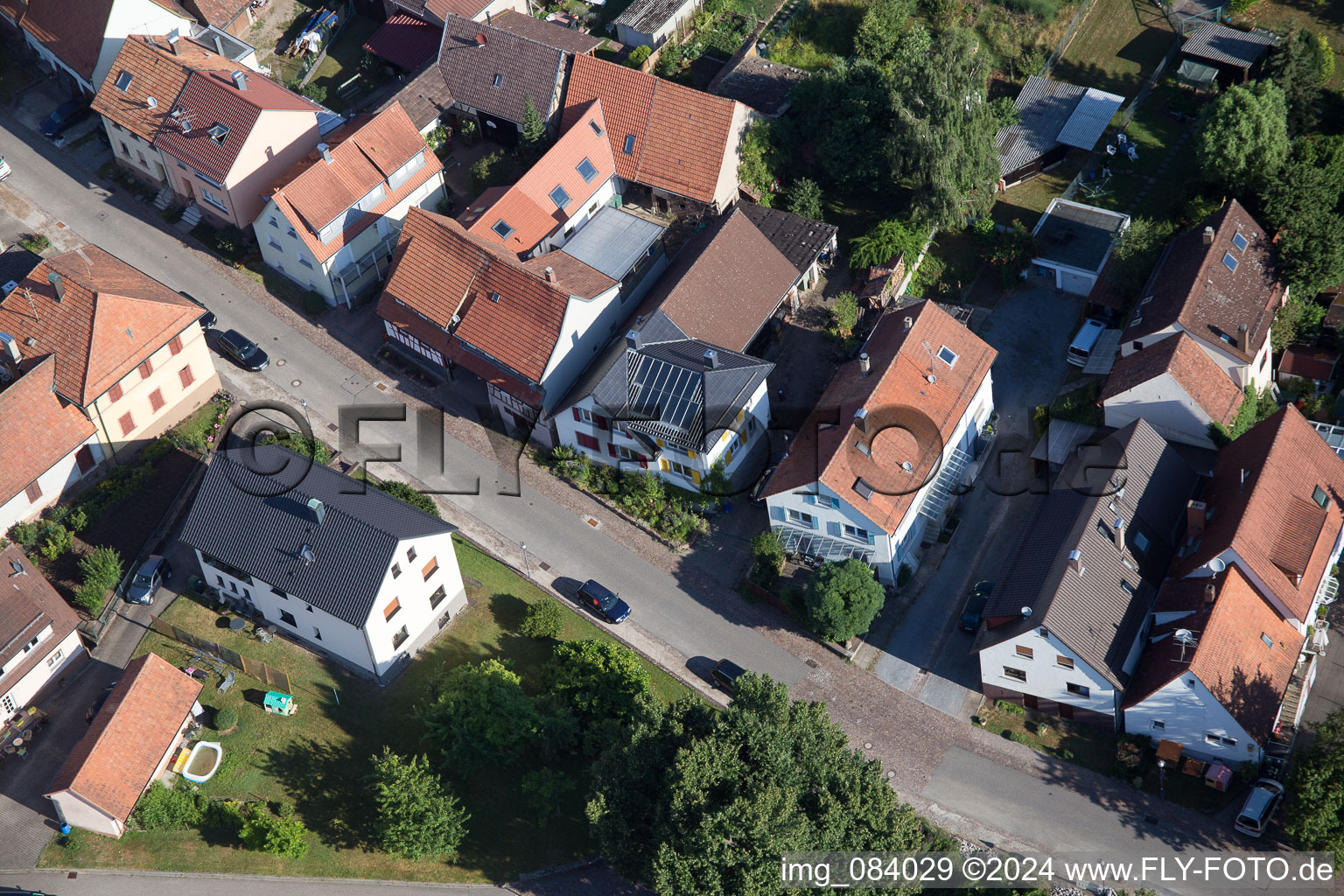 Quartier Schluttenbach in Ettlingen dans le département Bade-Wurtemberg, Allemagne vue du ciel