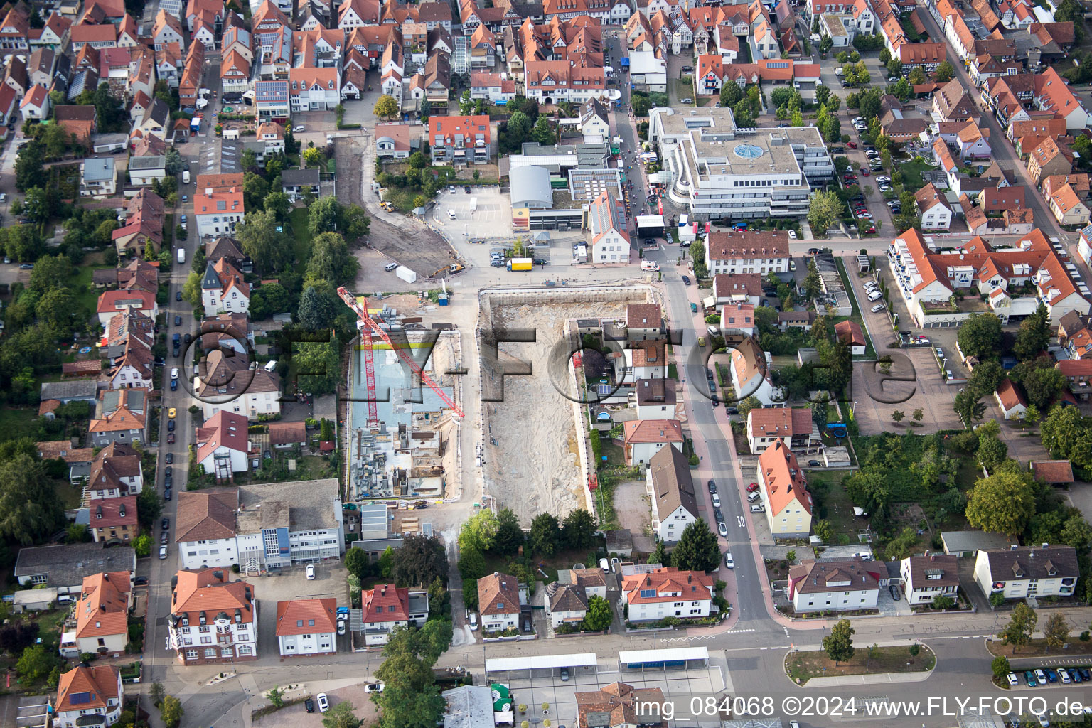 Vue oblique de Dans le nouveau bâtiment "Stadkern" de RiBa GmbH entre Bismarck- et Gartenstr à Kandel dans le département Rhénanie-Palatinat, Allemagne