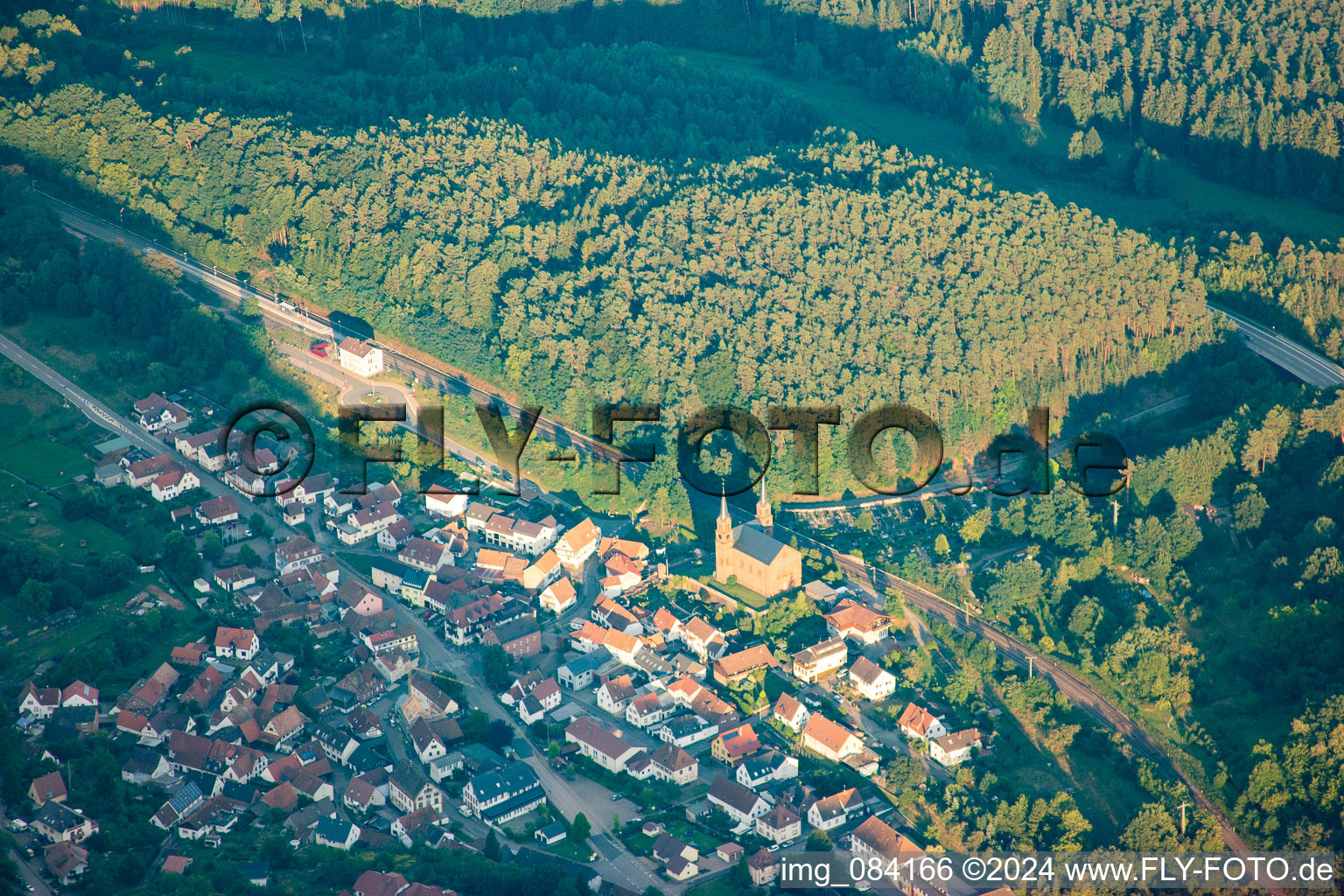 Wilgartswiesen dans le département Rhénanie-Palatinat, Allemagne depuis l'avion