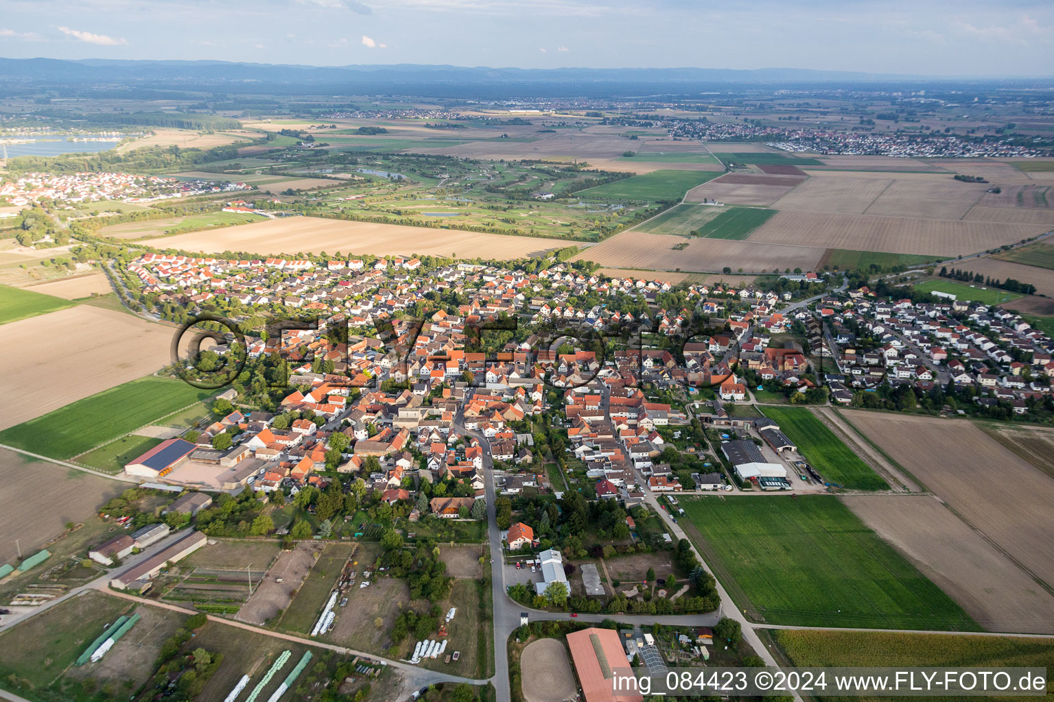 Photographie aérienne de Quartier Nordheim in Biblis dans le département Hesse, Allemagne