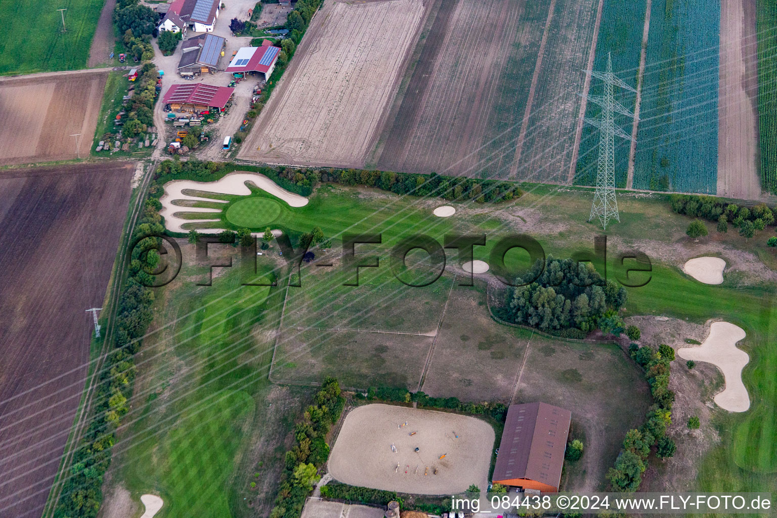 Photographie aérienne de Superficie du parcours de golf Golfpark Biblis-Wattenheim *****GOLF absolu en Wattenheim à le quartier Wattenheim in Biblis dans le département Hesse, Allemagne