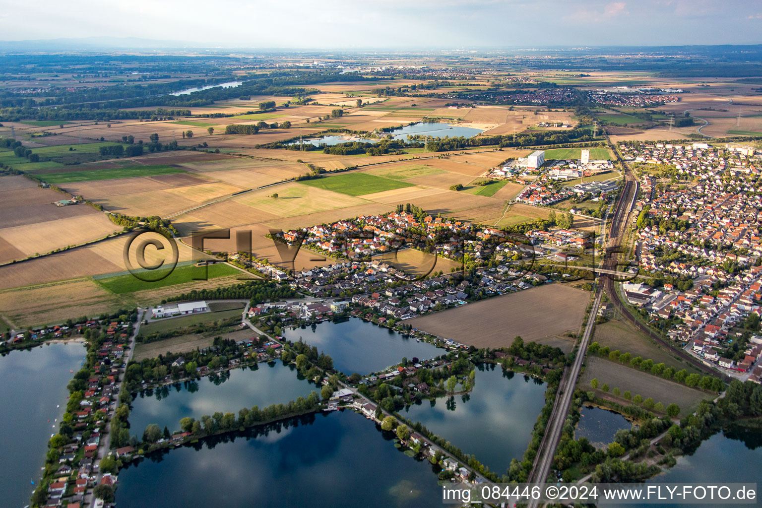 Biblis dans le département Hesse, Allemagne hors des airs