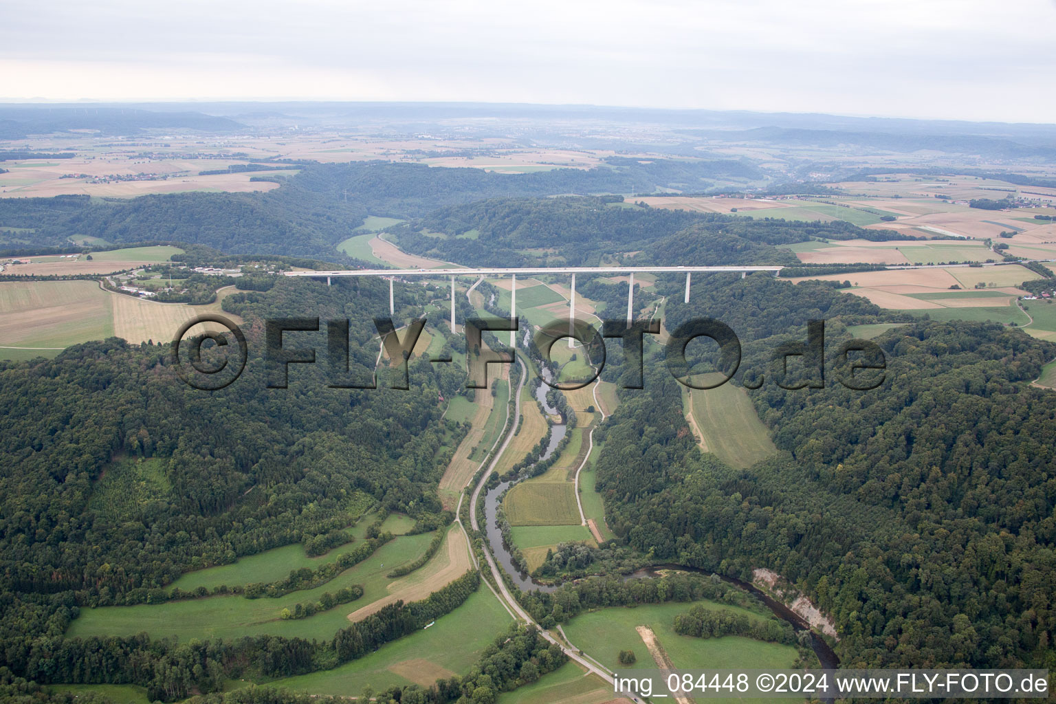 Vue aérienne de Braunsbach dans le département Bade-Wurtemberg, Allemagne