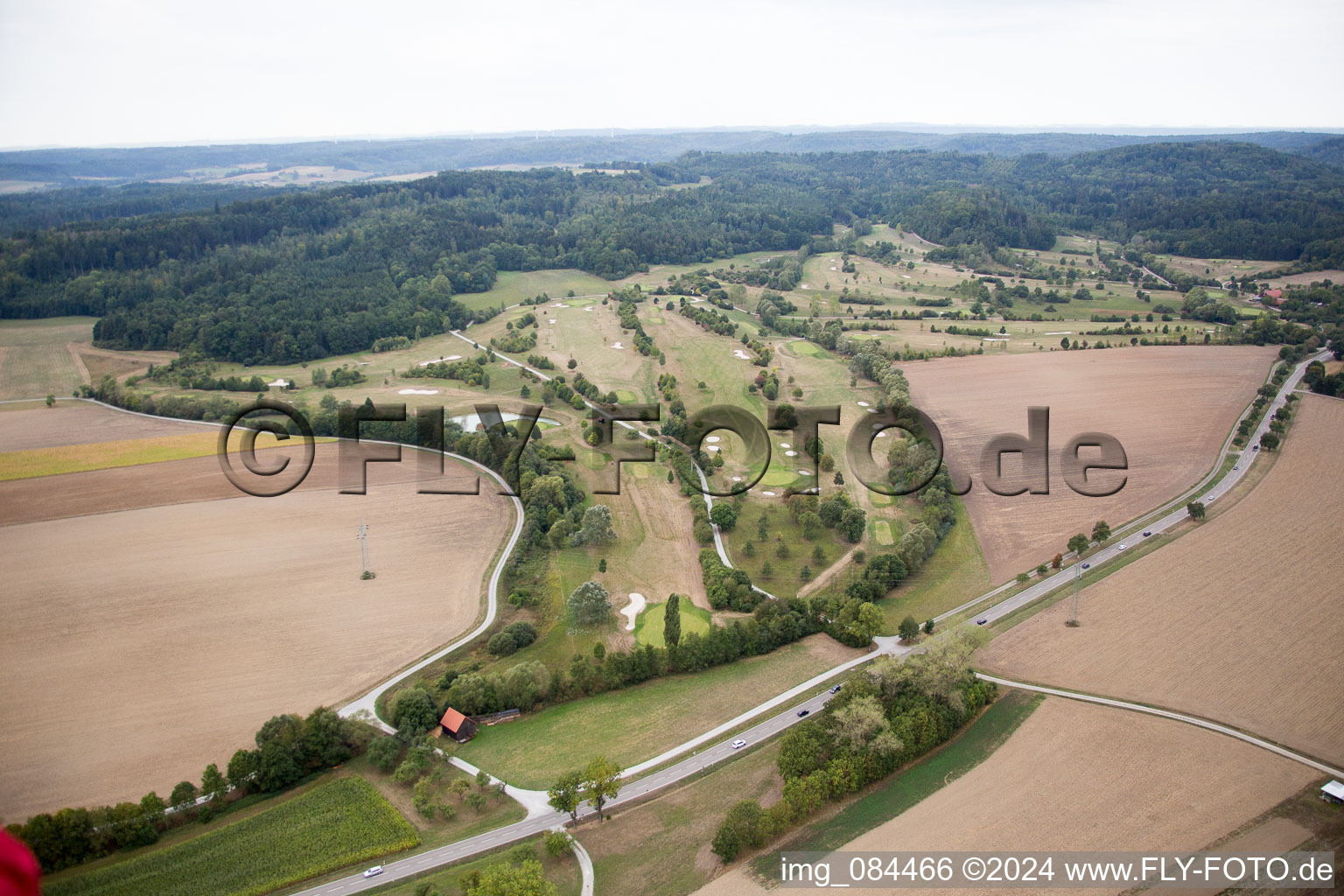 Vue aérienne de Terrain du club de golf Schwäbisch Hall à le quartier Sulzdorf in Schwäbisch Hall dans le département Bade-Wurtemberg, Allemagne