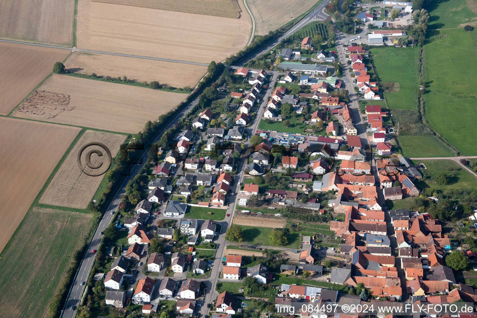 Quartier Kapellen in Kapellen-Drusweiler dans le département Rhénanie-Palatinat, Allemagne d'un drone