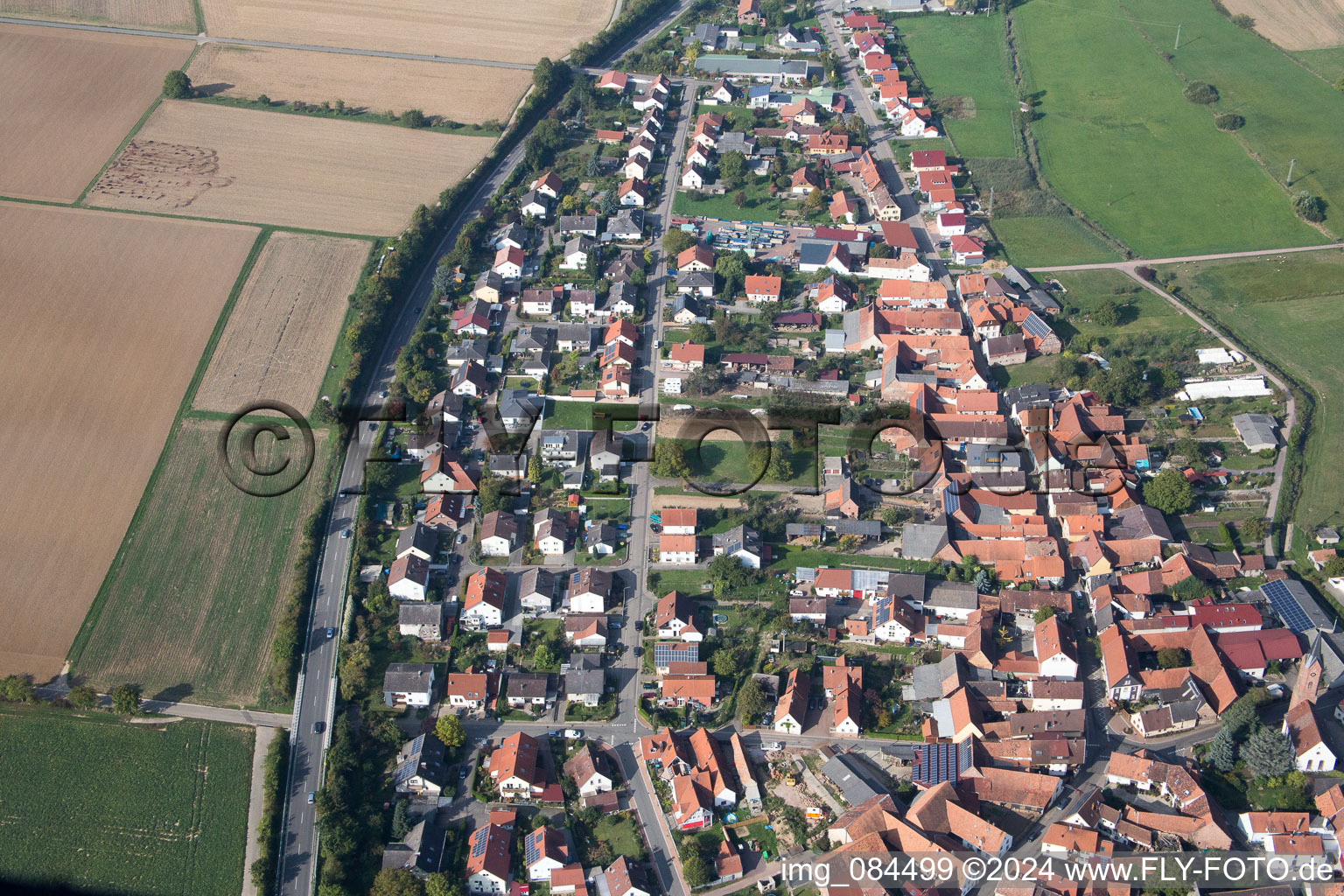 Vue aérienne de Quartier Kapellen in Kapellen-Drusweiler dans le département Rhénanie-Palatinat, Allemagne