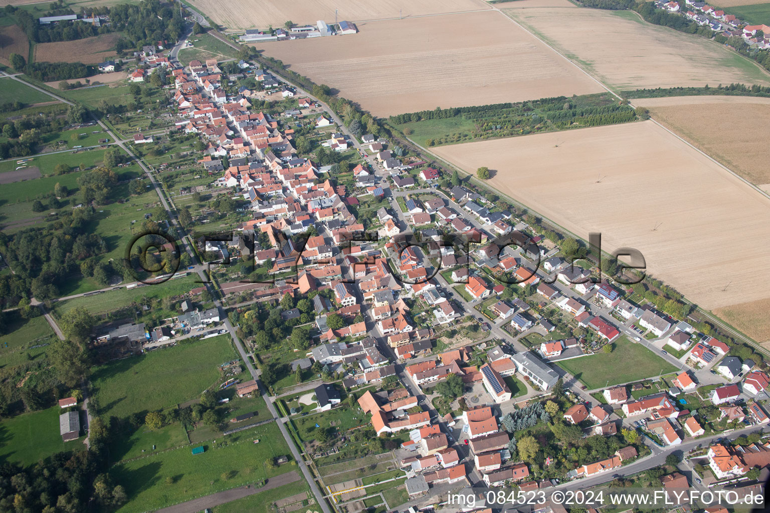 Enregistrement par drone de Quartier Schaidt in Wörth am Rhein dans le département Rhénanie-Palatinat, Allemagne